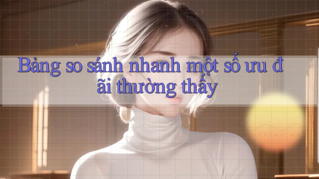 Bảng so sánh nhanh một số ưu đãi thường thấy Bảng so sánh nhanh một số ưu đãi thường thấy